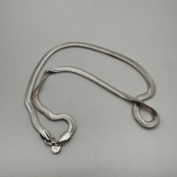 NWOT Silver plated, 19” snake bone chain, 7mm thick - Picture 6 of 7